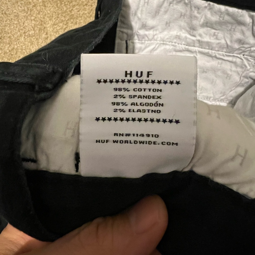 Men’s Huf Chino Shorts Black Size 30. - Picture 4 of 5
